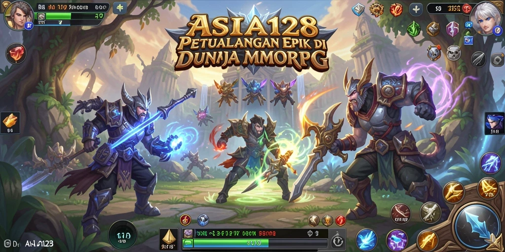 Screenshot menampilkan aksi seru dalam gameplay MMORPG ASIA128.