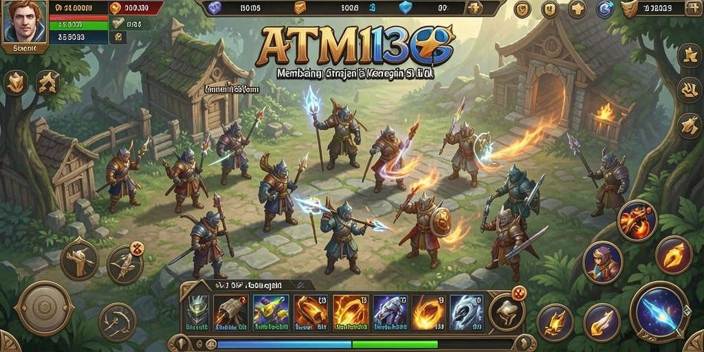 Tampilan gameplay menarik dari ATM138 dengan karakter dan strategi unik.