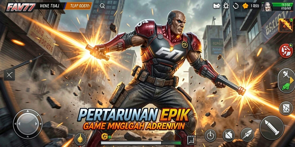 Tampilan dinamis dari gameplay FAV77 yang penuh aksi.