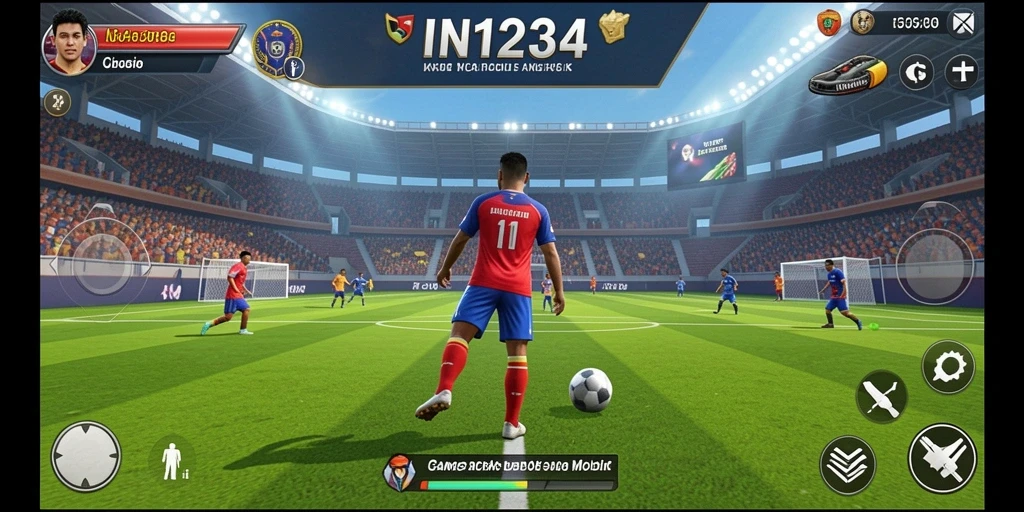 Tampilan gameplay seru dan dinamis di IN1234 dengan berbagai olahraga.