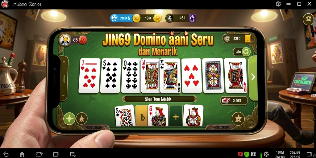 Tampilan game JIN69 dengan gameplay Domino yang menarik.
