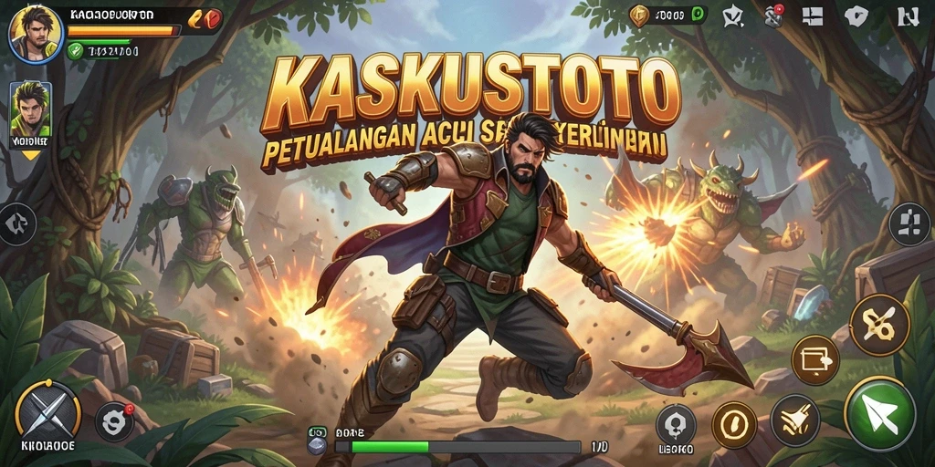 Screenshot gameplay KASKUSTOTO menampilkan aksi luar biasa dan karakter yang dinamis.