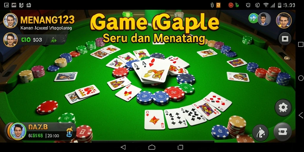 Tampilan gameplay Gaple yang seru dan interaktif.