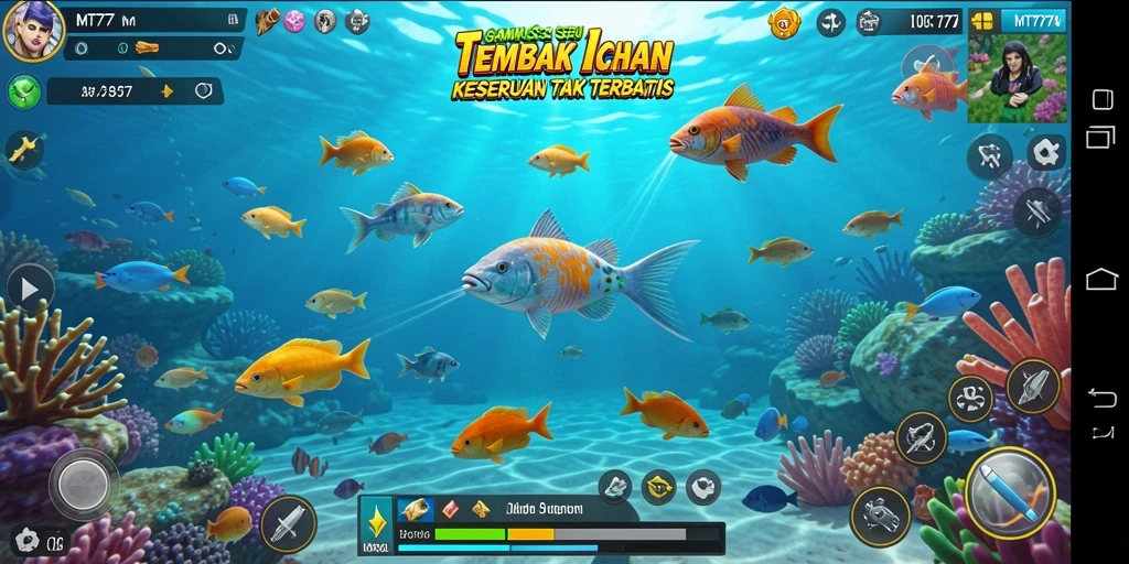 Tampilan menarik dari gameplay Tembak Ikan di MT777.