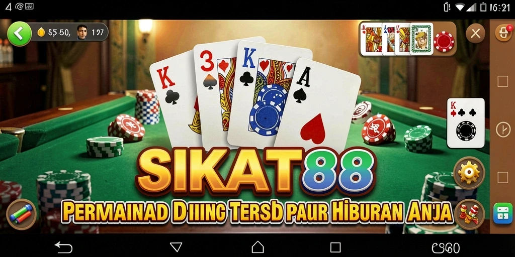 Screenshot utama SIKAT88 menampilkan gameplay seru permainan Domino.