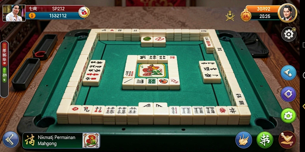 Screenshot gameplay SP212 yang menampilkan aksi seru Mahjong.