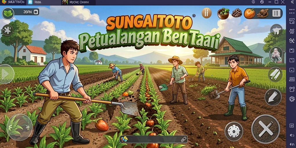 Tampilan menarik dari gameplay SUNGAITOTO yang menggambarkan kebun yang subur.