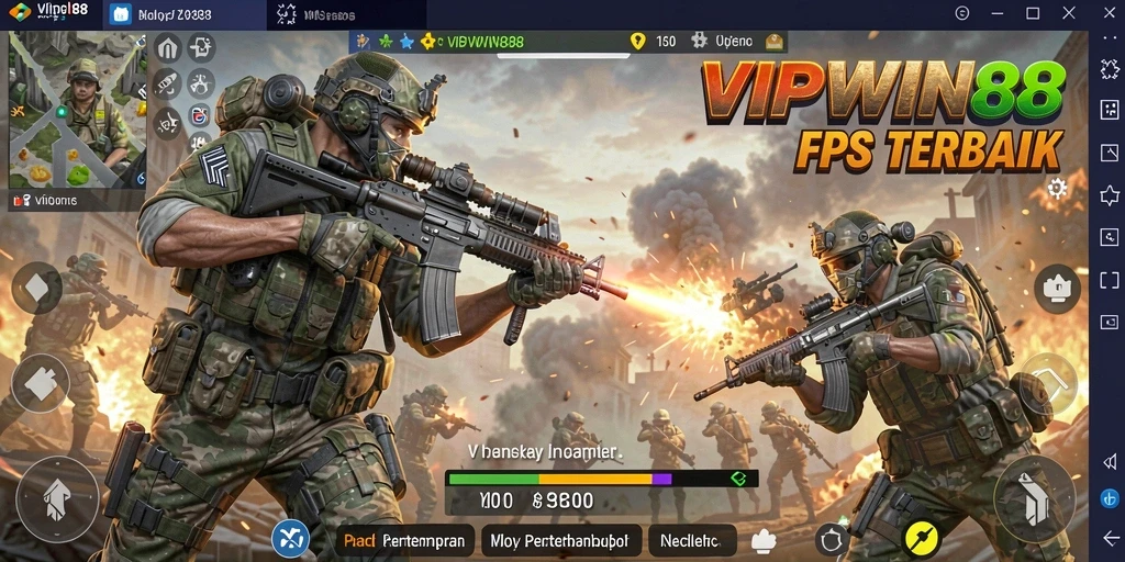 Screenshot gameplay menampilkan pertempuran seru di VIPWIN88.