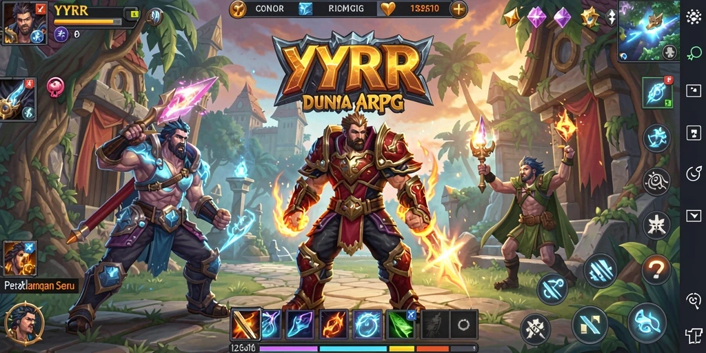 Tampilan gameplay seru dalam dunia ARPG YYRR.